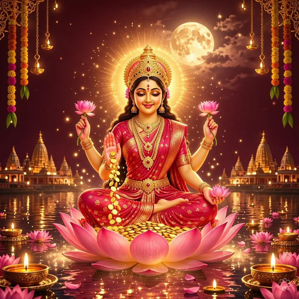 মা লক্ষ্মী দেবী &mdash; কোজাগরী লক্ষ্মীপুজো